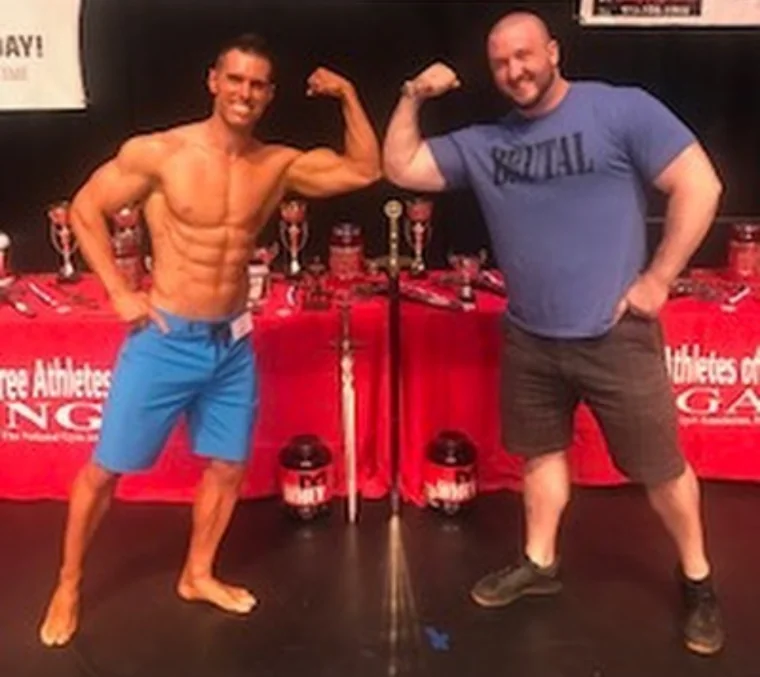 Rob with male athlete